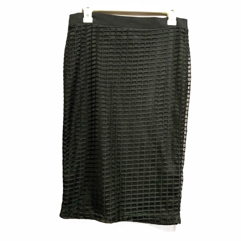 ☘️J Jill Wearever slim black midi skirt size L